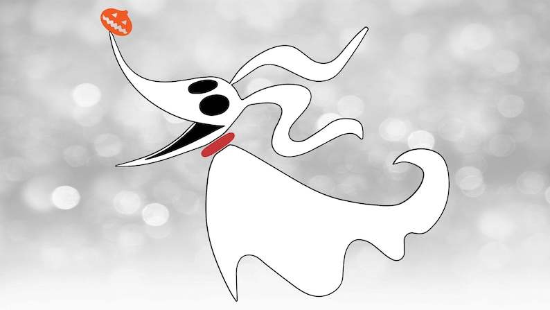 Black/White/Orange/Red Zero Dog Ghost Silhouette Christmas Nightmare Movie Digital Download SVG & PNG Creativity and Fun Digital Download  