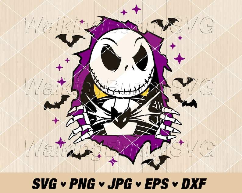 Jack Skellington Svg Png Layered Jack Svg The Nightmare Before Christmas Svg Files For Cricut Creativity and Fun Digital Download  