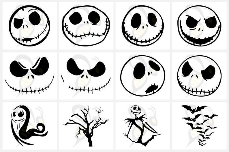 40+ Spooky Nightmare SVG Bundle Nightmare Before Christmas SVG Bundle Nightmare Vector Art Nightmare Cut File Jack Skellington SVG Files#6