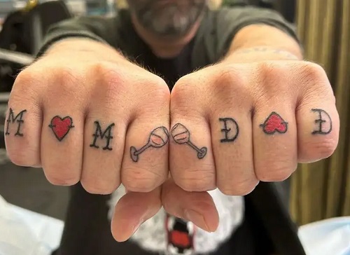Mom Dad Tattoo On Hand, Mom And Dad Hand Tattoo 2