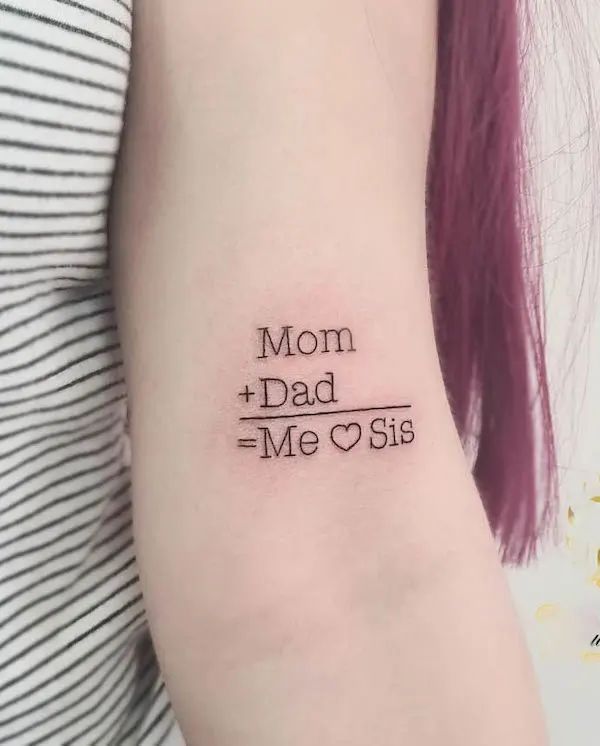 Mom Dad Tattoo Small, Mom Dad Name Tattoo 2
