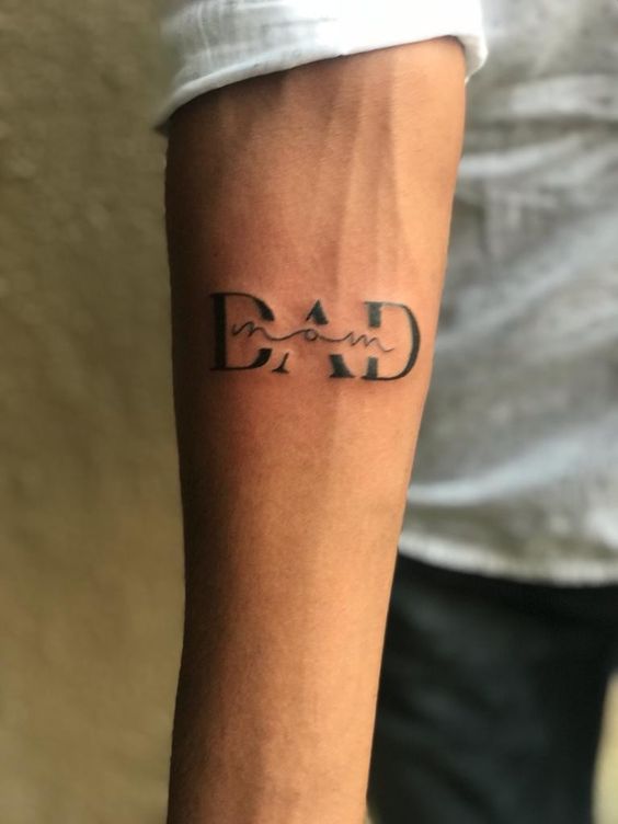 Mom Dad Tattoo Small, Mom Dad Tattoo Simple 2