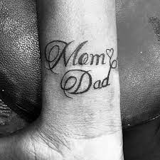 Wrist Mom Dad Tattoo, Mom Dad Tattoo On Wrist 1