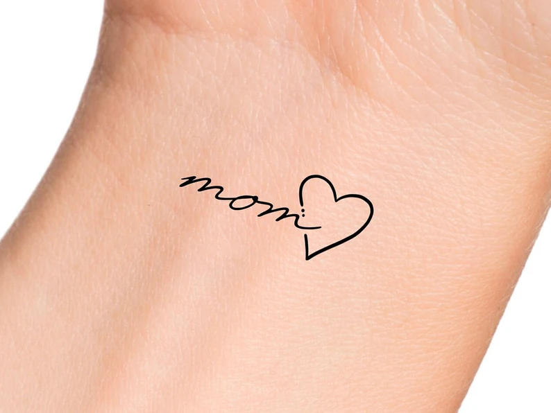 Wrist Mom Dad Tattoo, Simple Wrist Mom Dad Tattoo 2