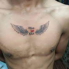 Mom Dad Tattoo Chest, Mom Dad Tattoo In Chest 1