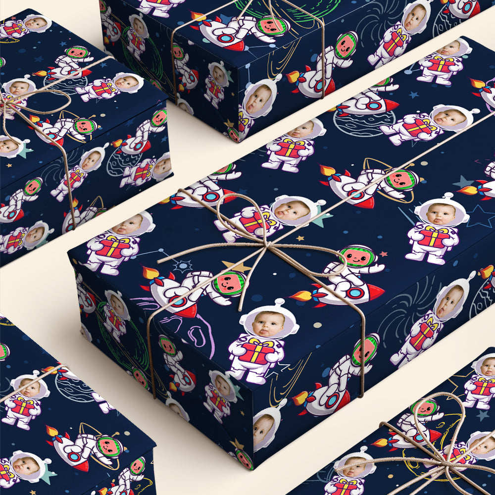 Wrapping Paper Custom Astronaut Gift Wrap Personalized Gift
