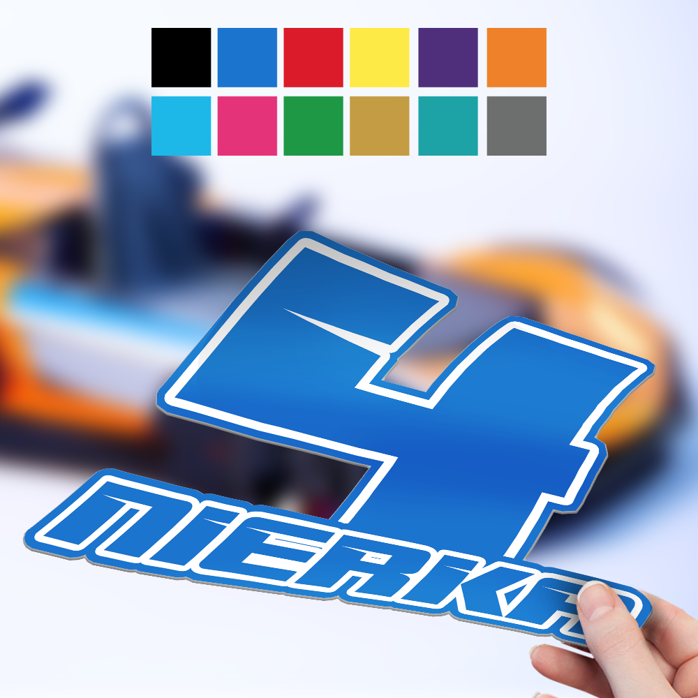 Custom Racing Numbers & Name - Vinyl Stickers Decals Dirt Bike Sticker ...