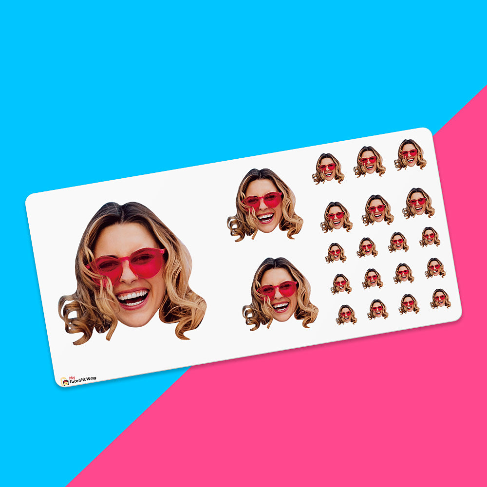 Custom Face Sticker Sheet - Sweet Girl | Custom Face Stickers | Face ...