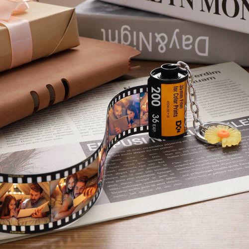 Personalized Photo Keychains LAGOFIT Custom Keychain with Picture Camera Film Roll Keychain Gifts for Boyfriend 