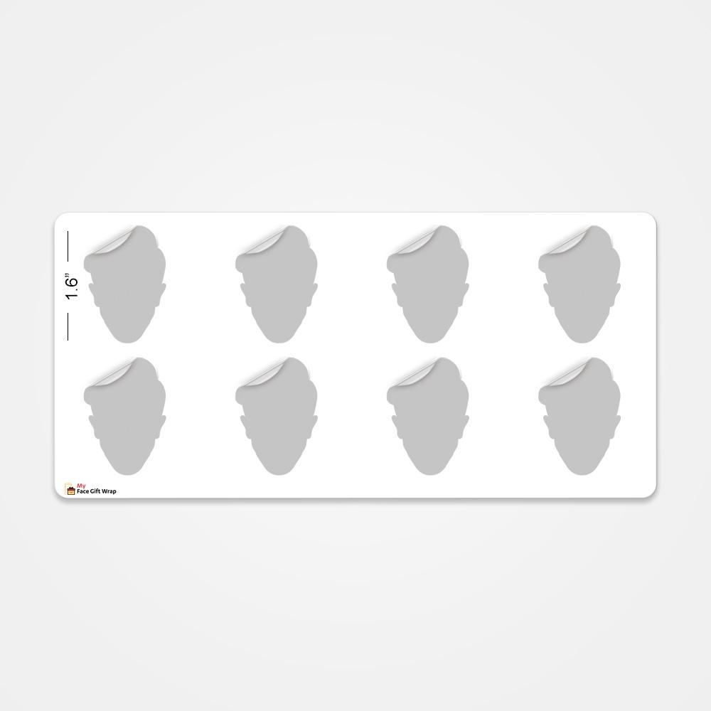 Custom Face Sticker Sheet Sweet Girl 1.6in. | Custom Face Stickers ...