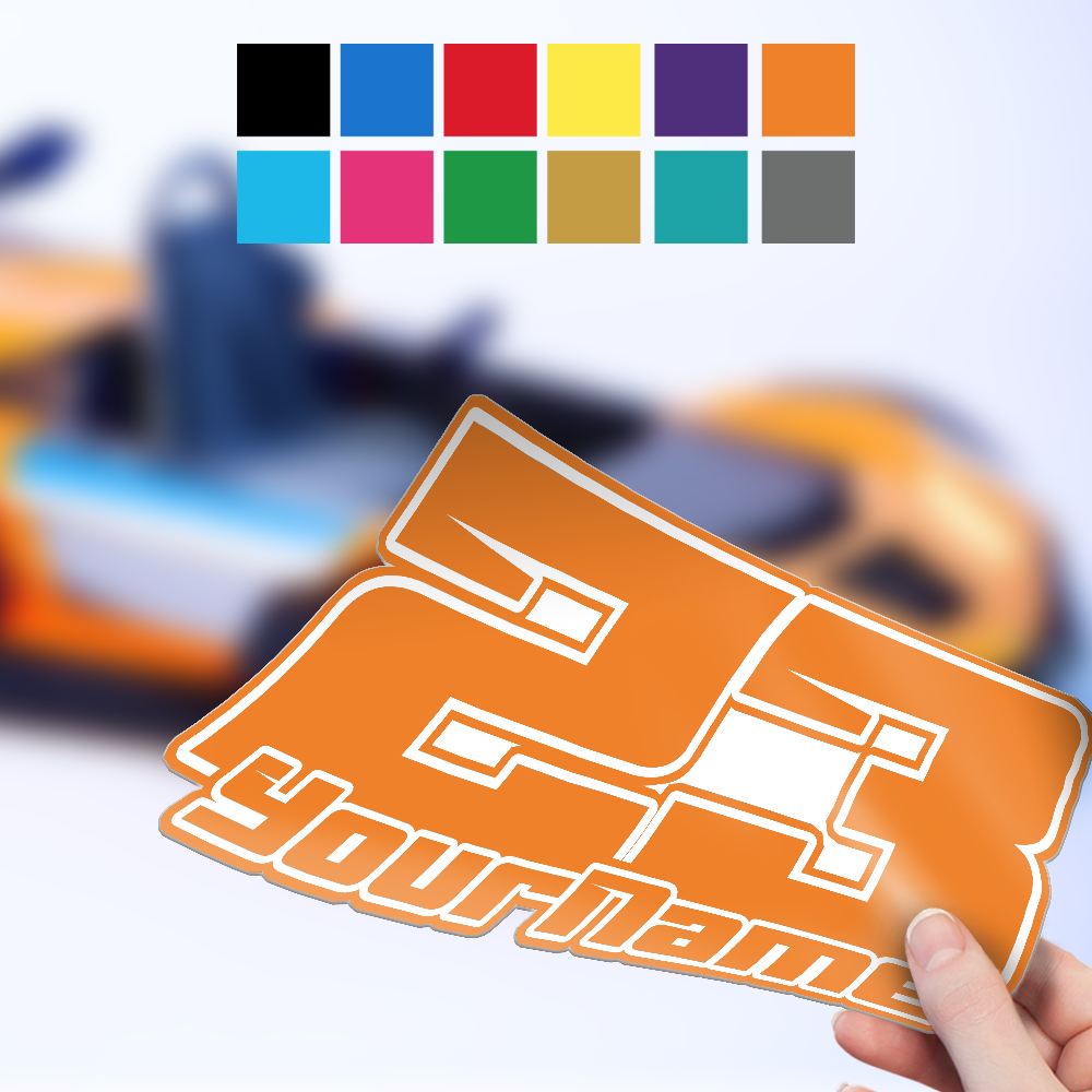 Custom Racing Numbers Name Vinyl Stickers Decals Dirt Bike Sticker