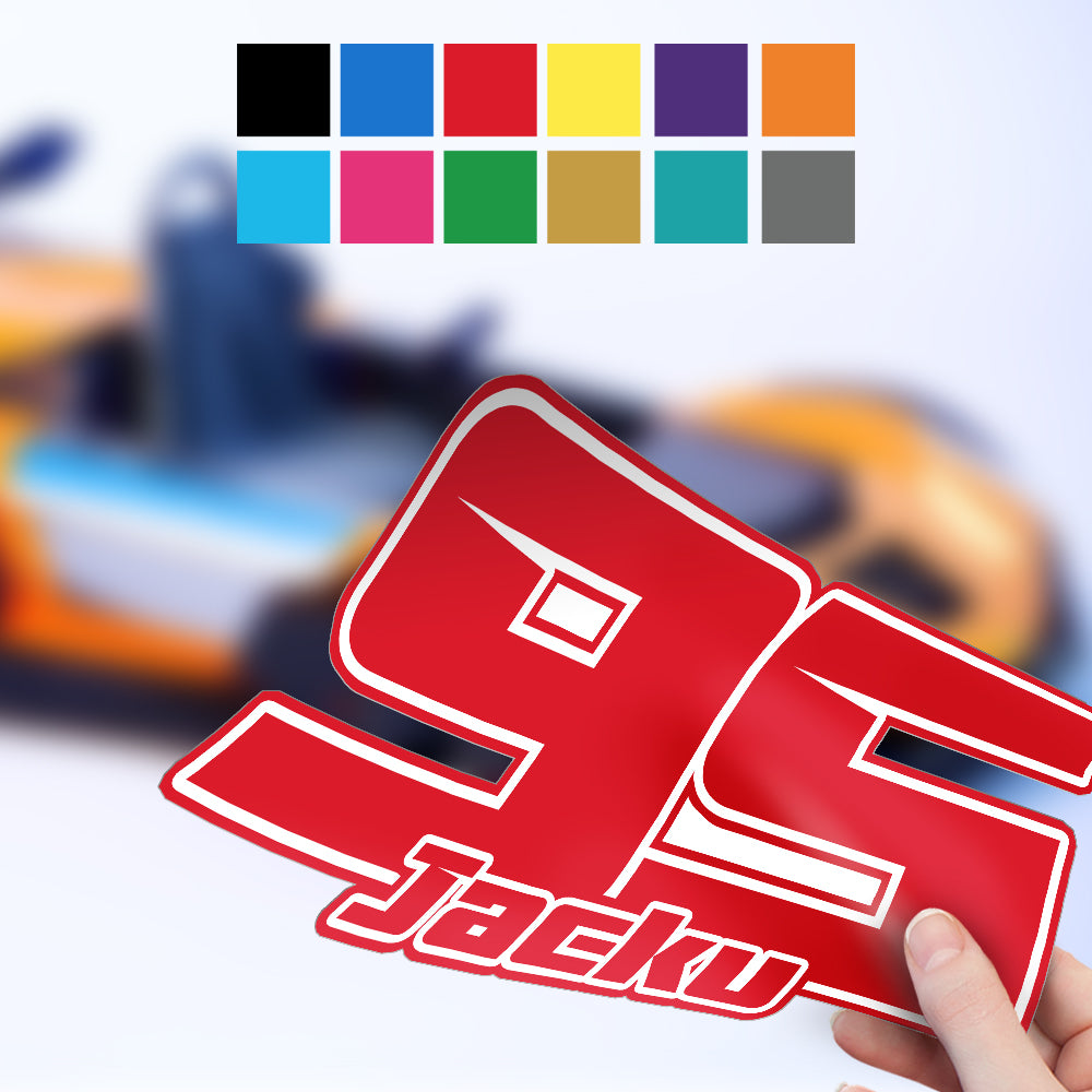 Custom Racing Numbers & Name - Vinyl Stickers Decals Dirt Bike Sticker ...