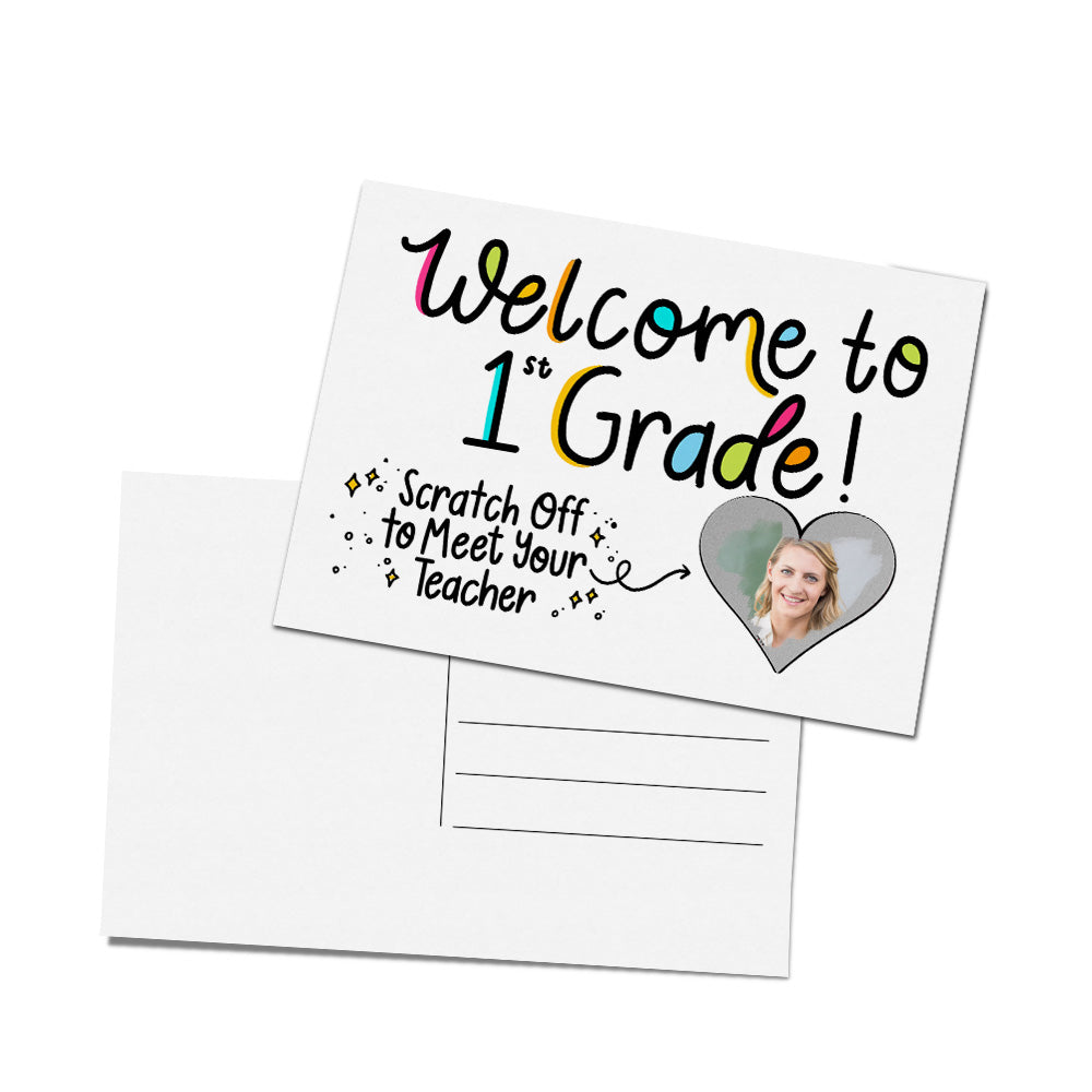 Custom Photo Teacher Reveal Scratch Card Personalized Meet the Teacher ...