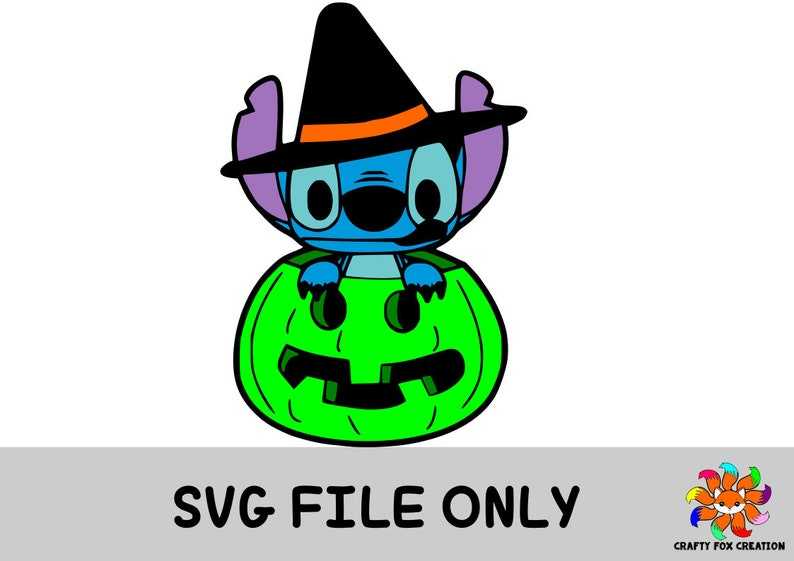 Stitch witch and Spooky Pumpkin Lamp Svg