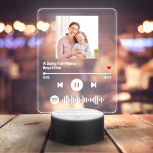 Custom Spotify Night Light with 7 Colors Personalized Night Light with Remote Control-Gift For Mom