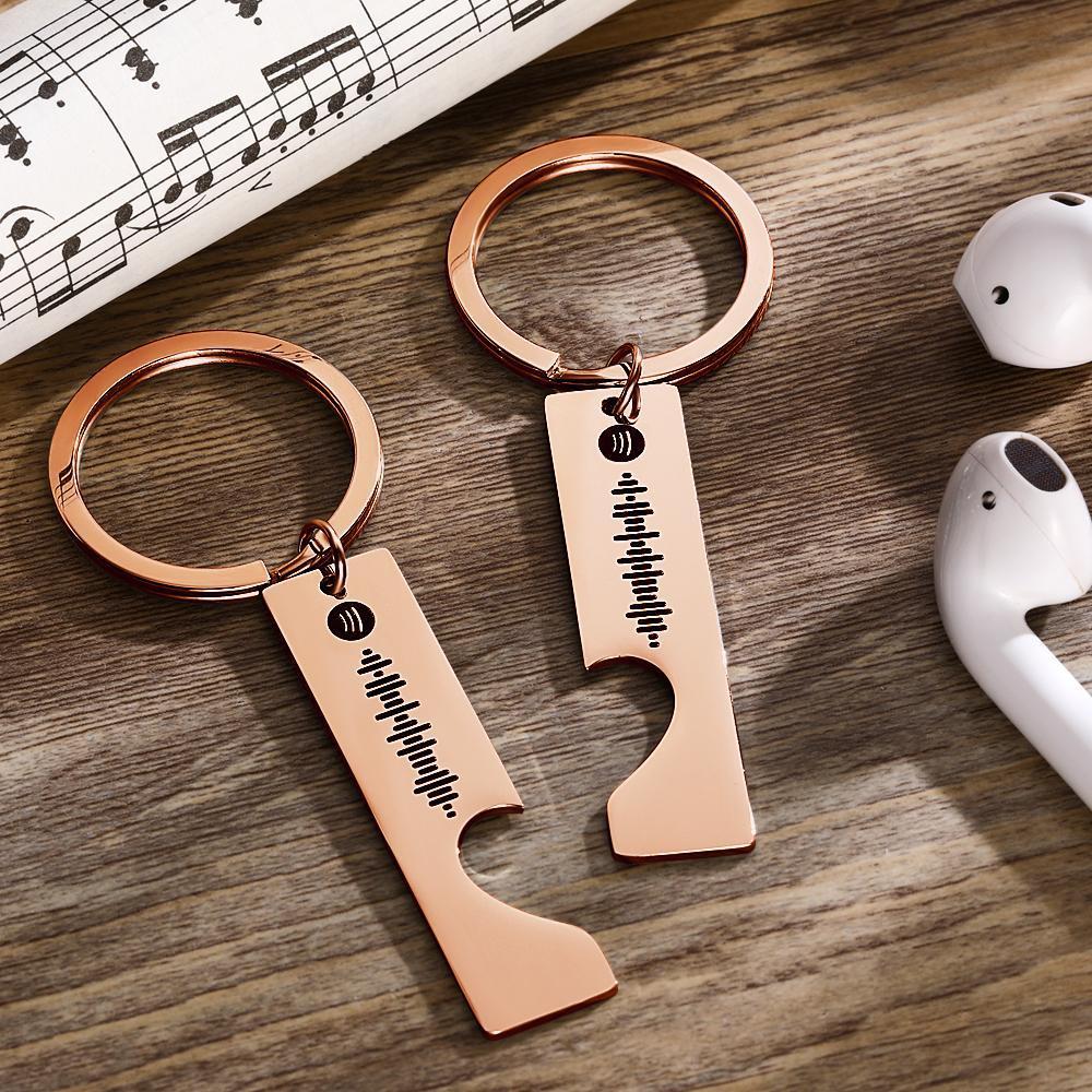 Personalized Spotify Code Keyring Engraved Keyring Gifts for Her/Him