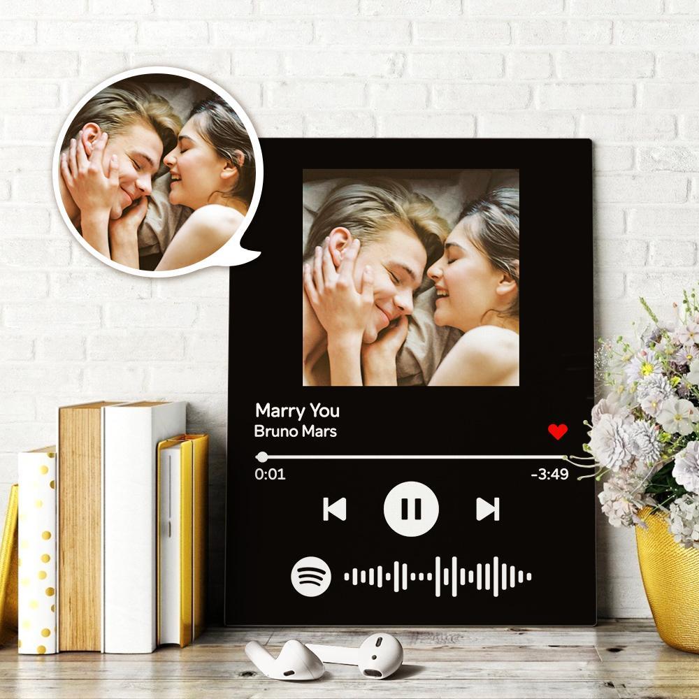 Scannable Spotify Code Painting Canvas Custom Photo Oil Painting Music Song Wall Art Canvas