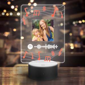 Custom Spotify Night Light with 7 Colors Personalized Night Light with Remote Control Notation-Mother's Day Gift