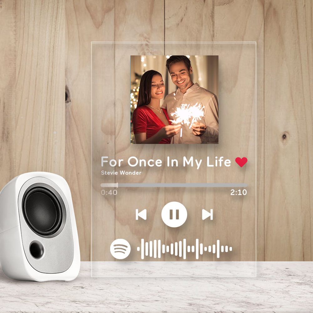 Personalized Scannable Spotify Code Music Plaque Anniversary Gifts Ideas for Wife