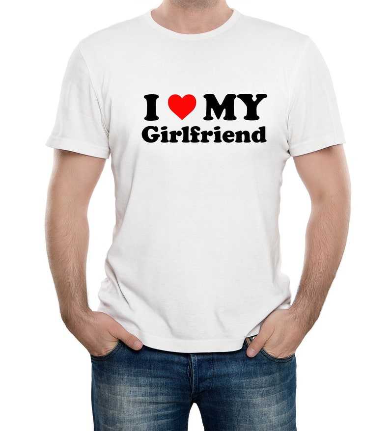  I Love My Girlfriend I Heart My Girlfriend GF T-Shirt :  Clothing, Shoes & Jewelry