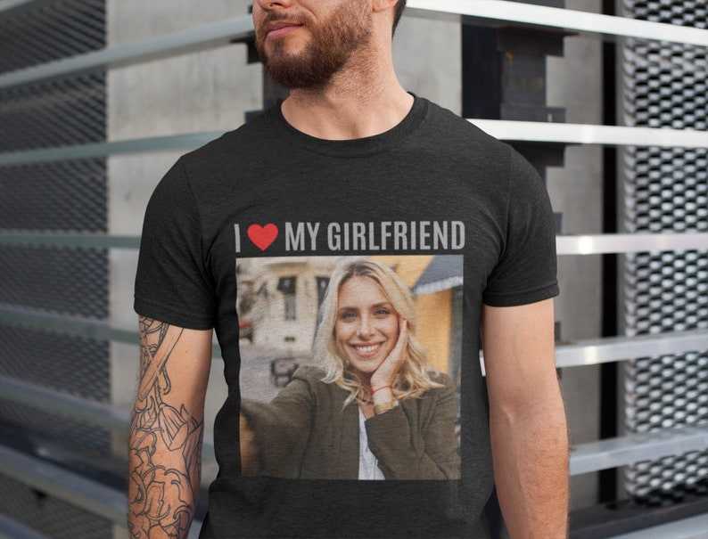 I Love My Girlfriend Shirt Custom Picture,i Love My Girlfriend Custom Photo  Shirt,i Love My Girlfriend Shirt Custom Heart Brown,custom Shirt -   Canada