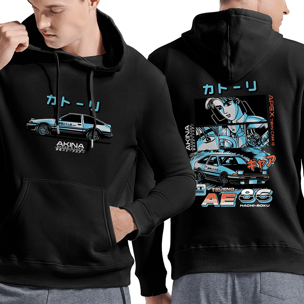 2023 New Initial D Hoodie Akina Downhil Hoodies Anime AE86 Men Women  Sweatshirt Men Hip Hop