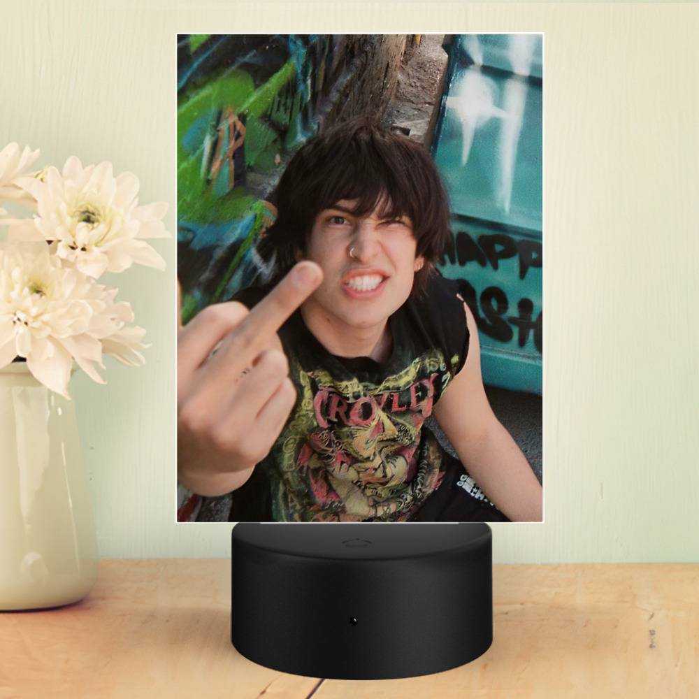 Jake Webber Lamp Jake Webber Flipping the Bird by Jake Webber Lamp with Plastic Base