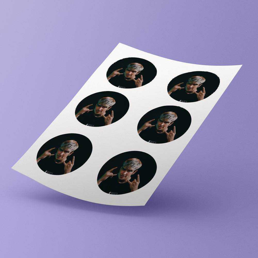 Jake Webber Round Stickers YouTuber Photo Decorative Stickers