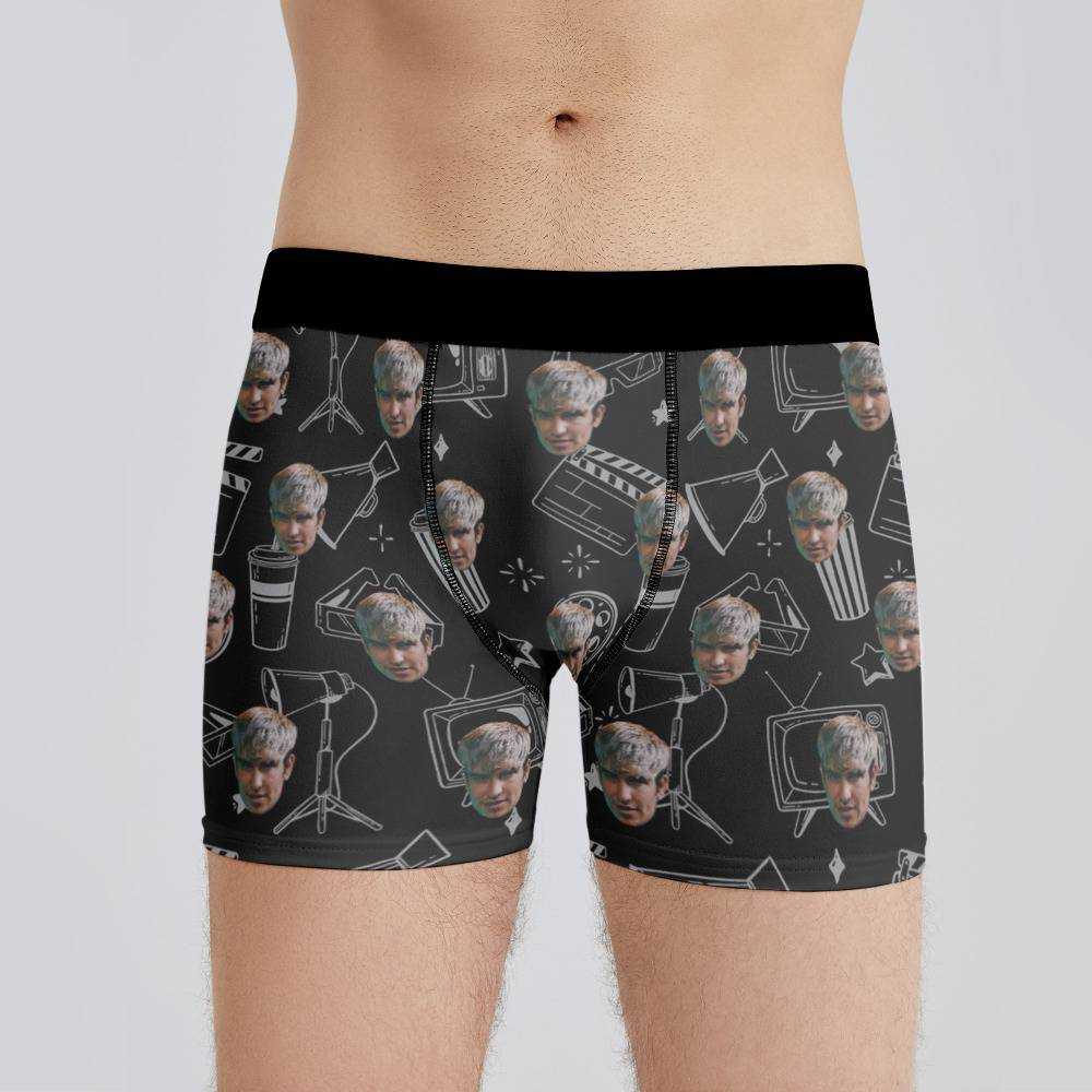 Jake Webber Boxers Custom Photo Boxers Men's Underwear Film Boxers Black