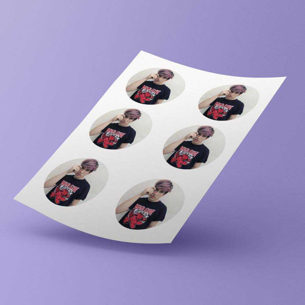 Jake Webber Round Stickers Jake Webber Classic Decorative Stickers