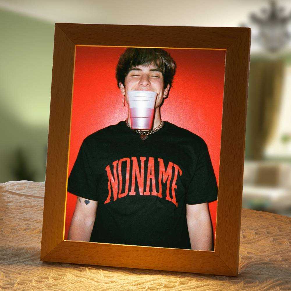 Jake Webber Lamp Classic Night Light Smiling Jake Webber by Jake Webber Lamp with Wooden Frame