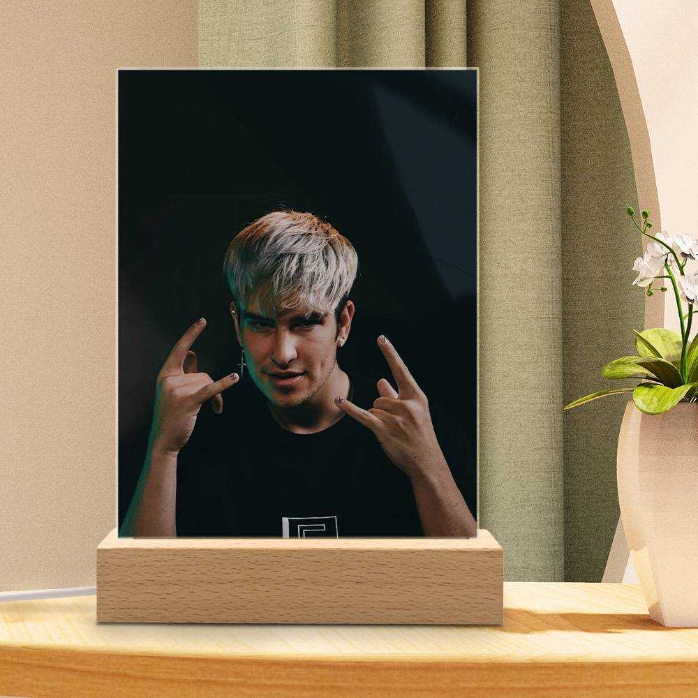 Jake Webber Lamp YouTuber Photo by Jake Webber Lamp with Wooden Base
