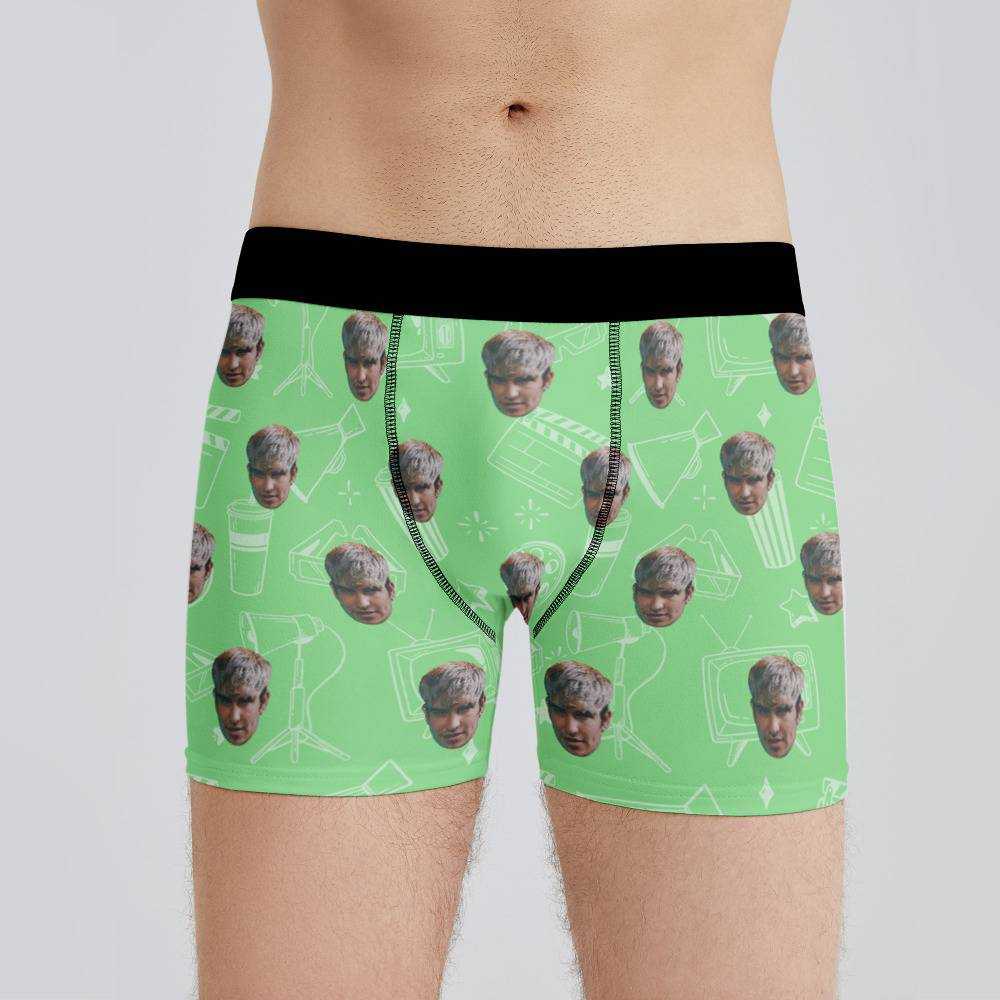 Jake Webber Boxers Custom Photo Boxers Men's Underwear Film Boxers Green
