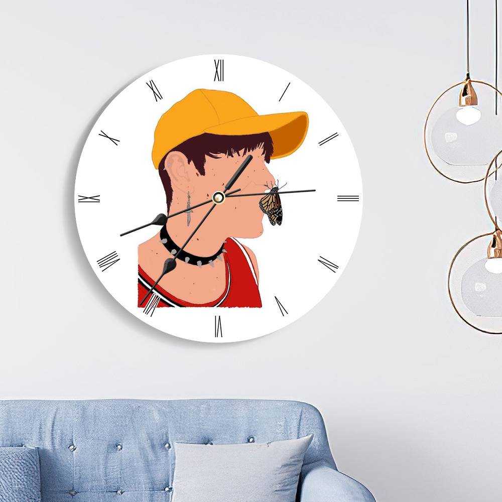 Jake Webber Round Wall Clock Home Decor Wall Clock Gifts for Jake Webber Fans Jake Webber & Butterfly Wall Clock