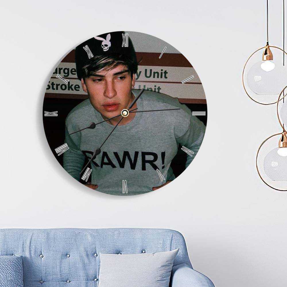 Jake Webber Round Wall Clock Home Decor Wall Clock Gifts for Jake Webber Fans Cool Jake Webber Wall Clock