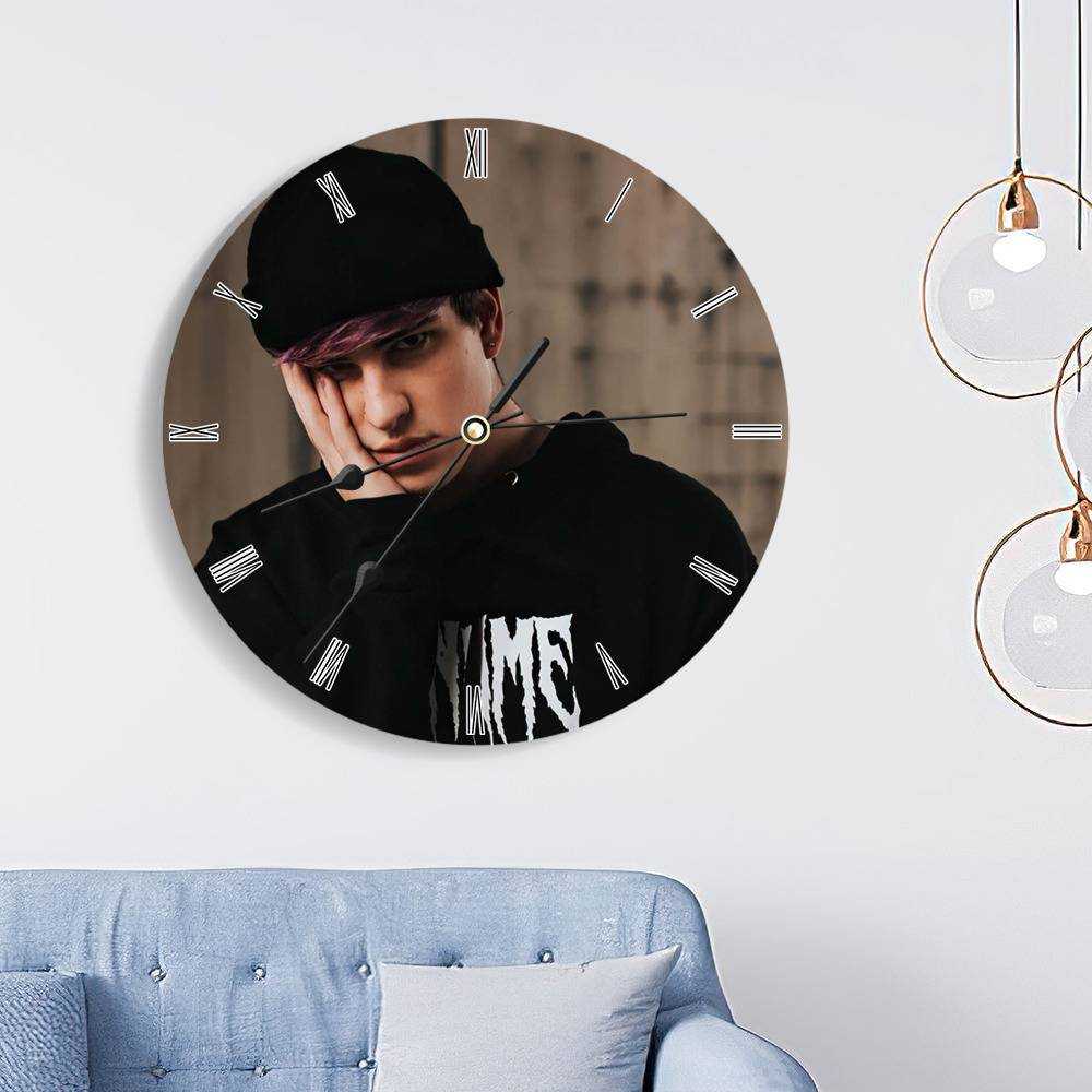 Jake Webber Round Wall Clock Home Decor Wall Clock Gifts for Jake Webber Fans YouTuber Essential Wall Clock