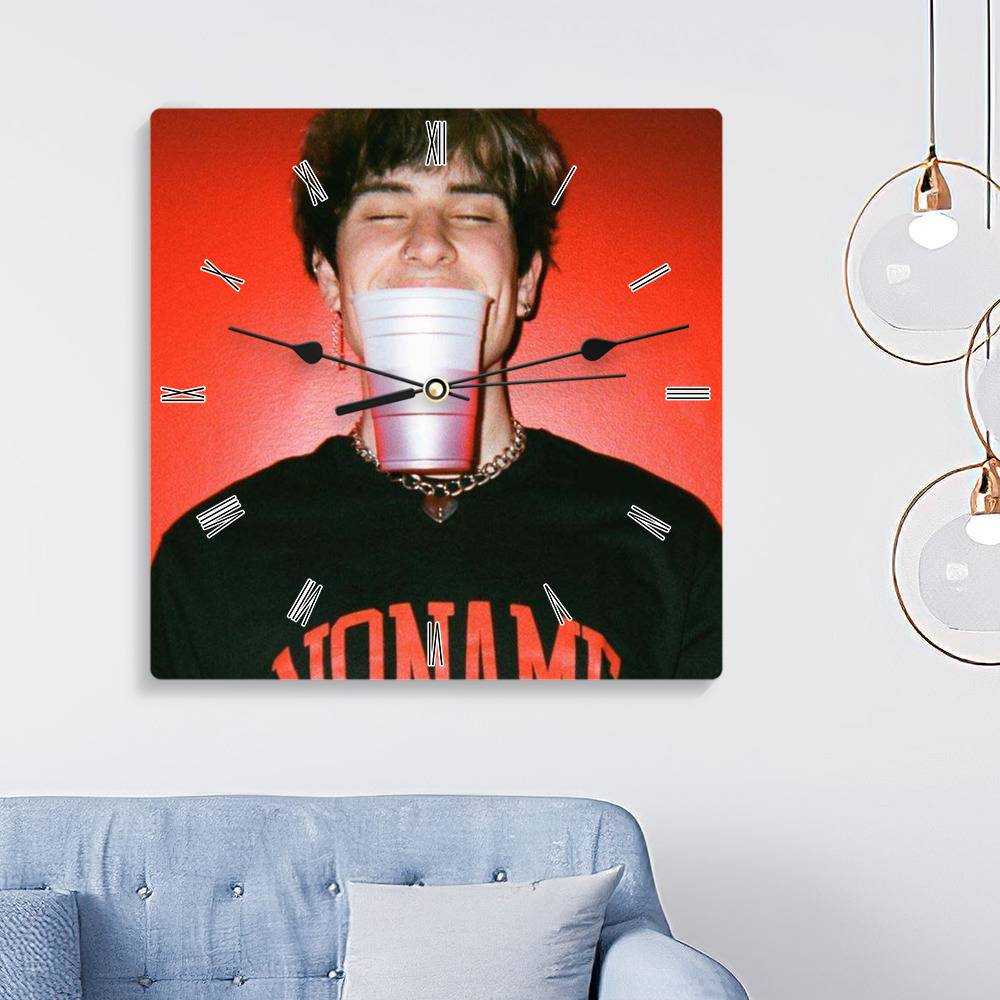 Jake Webber Square Wall Clock Home Decor Wall Clock Gifts for Jake Webber Fans Smiling Jake Webber Wall Clock