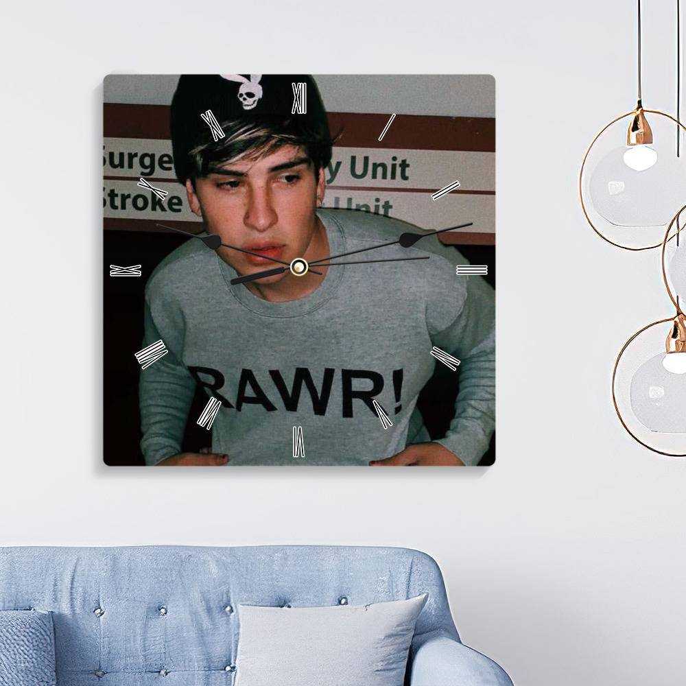 Jake Webber Square Wall Clock Home Decor Wall Clock Gifts for Jake Webber Fans Cool Jake Webber Wall Clock