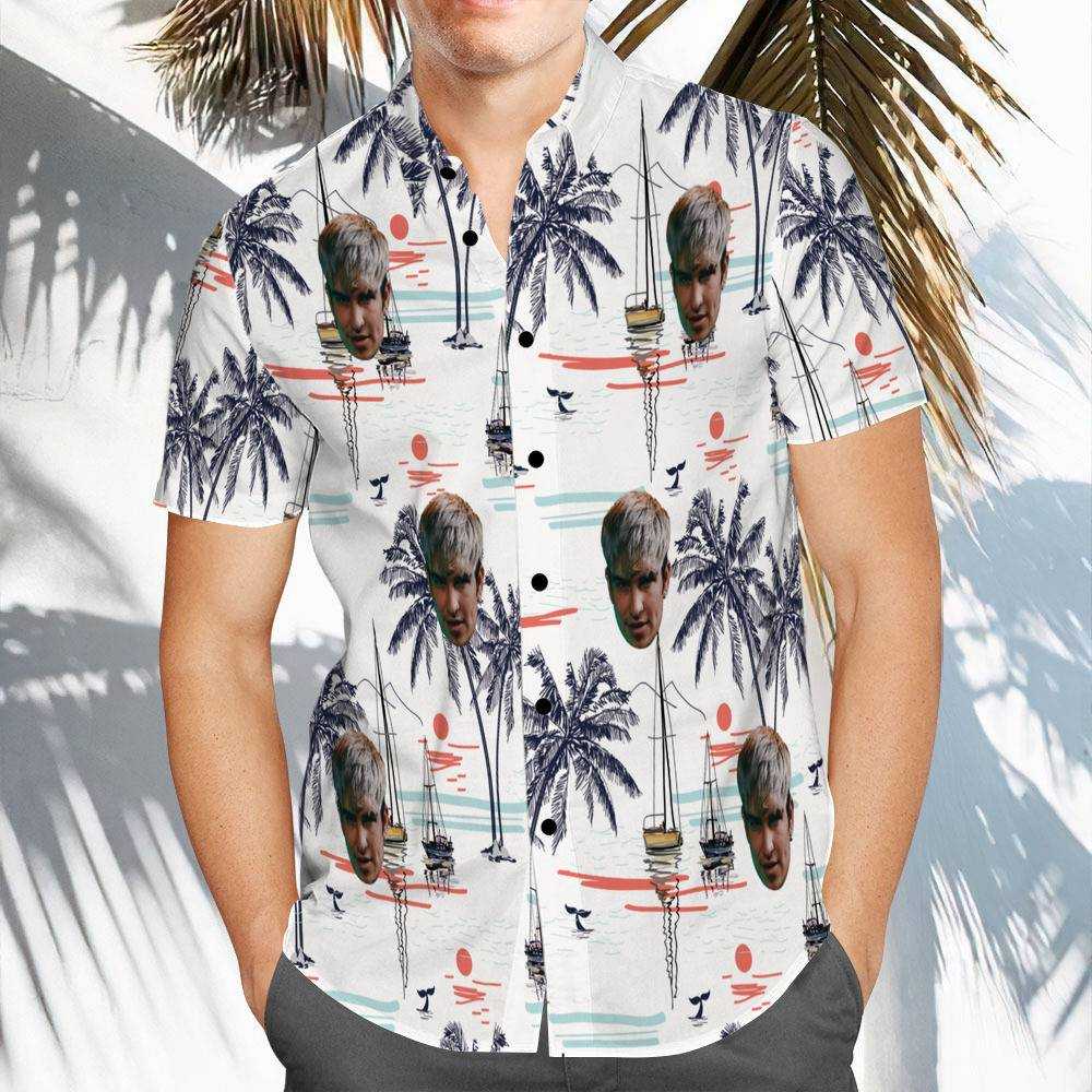 Jake Webber Hawaiian Shirt Custom Photo Hawaiian Shirt Chinoiserie Print Hawaiian Shirt