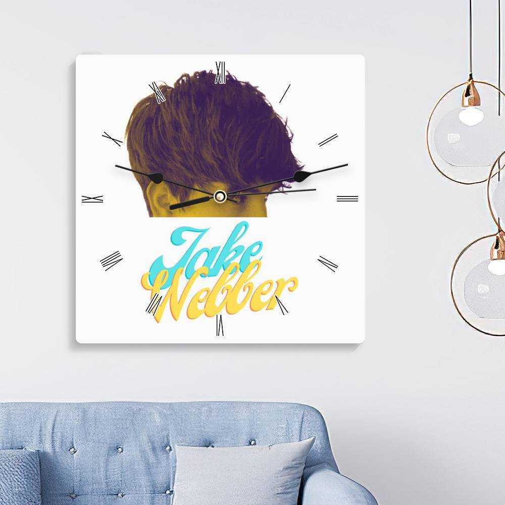 Jake Webber Square Wall Clock Home Decor Wall Clock Gifts for Jake Webber Fans Jake Webber Essential Wall Clock