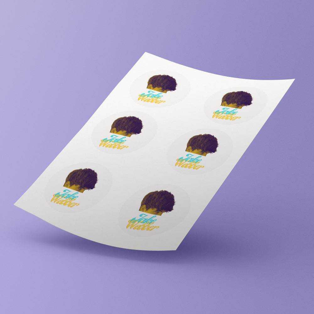 Jake Webber Round Stickers Jake Webber Essential Decorative Stickers