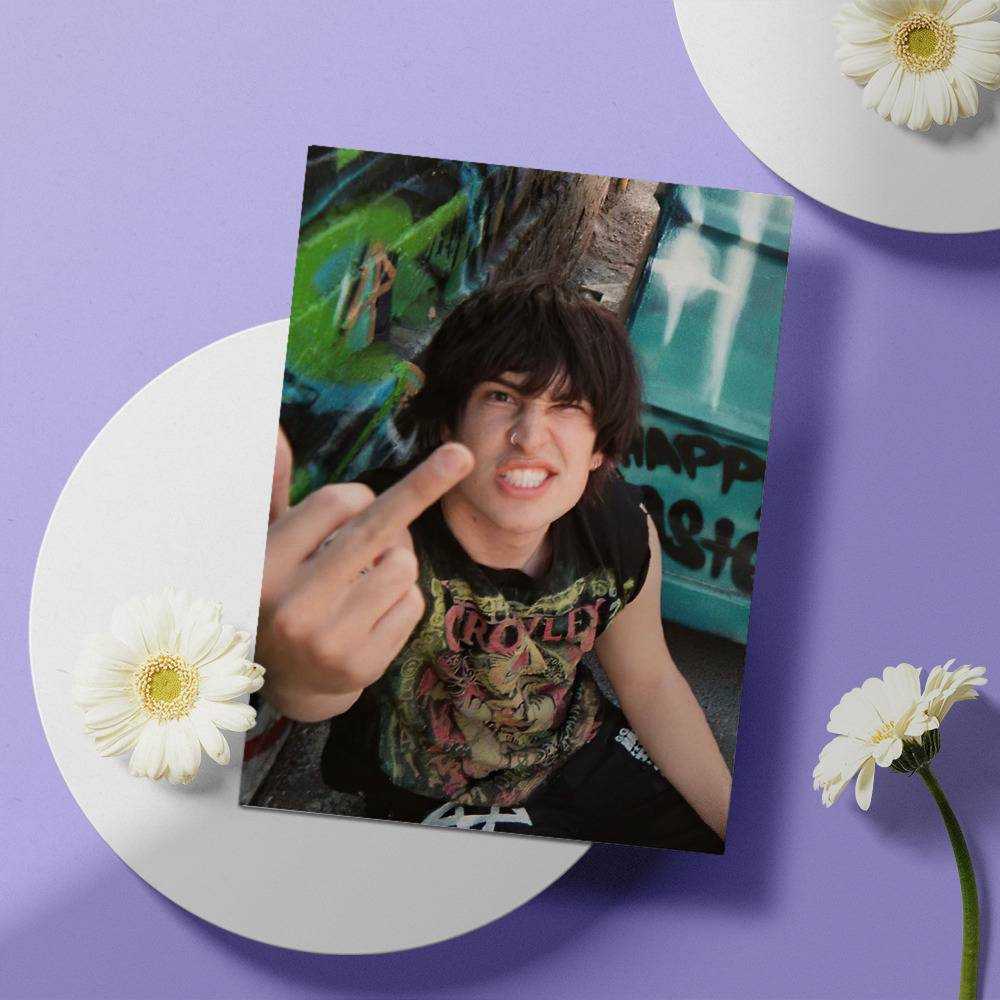 Jake Webber Greeting Card Jake Webber Flipping the Bird Greeting Card