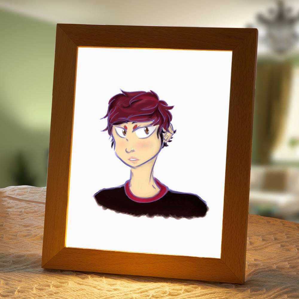Jake Webber Lamp Classic Night Light Jake Webber Art by Jake Webber Lamp with Wooden Frame