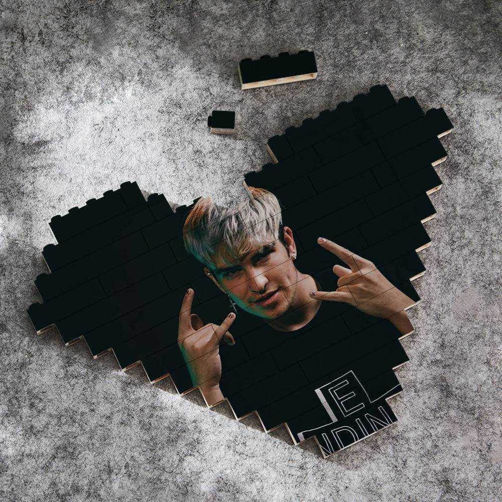 Jake Webber Heart Shape Building Blocks YouTuber Photo Building Blocks