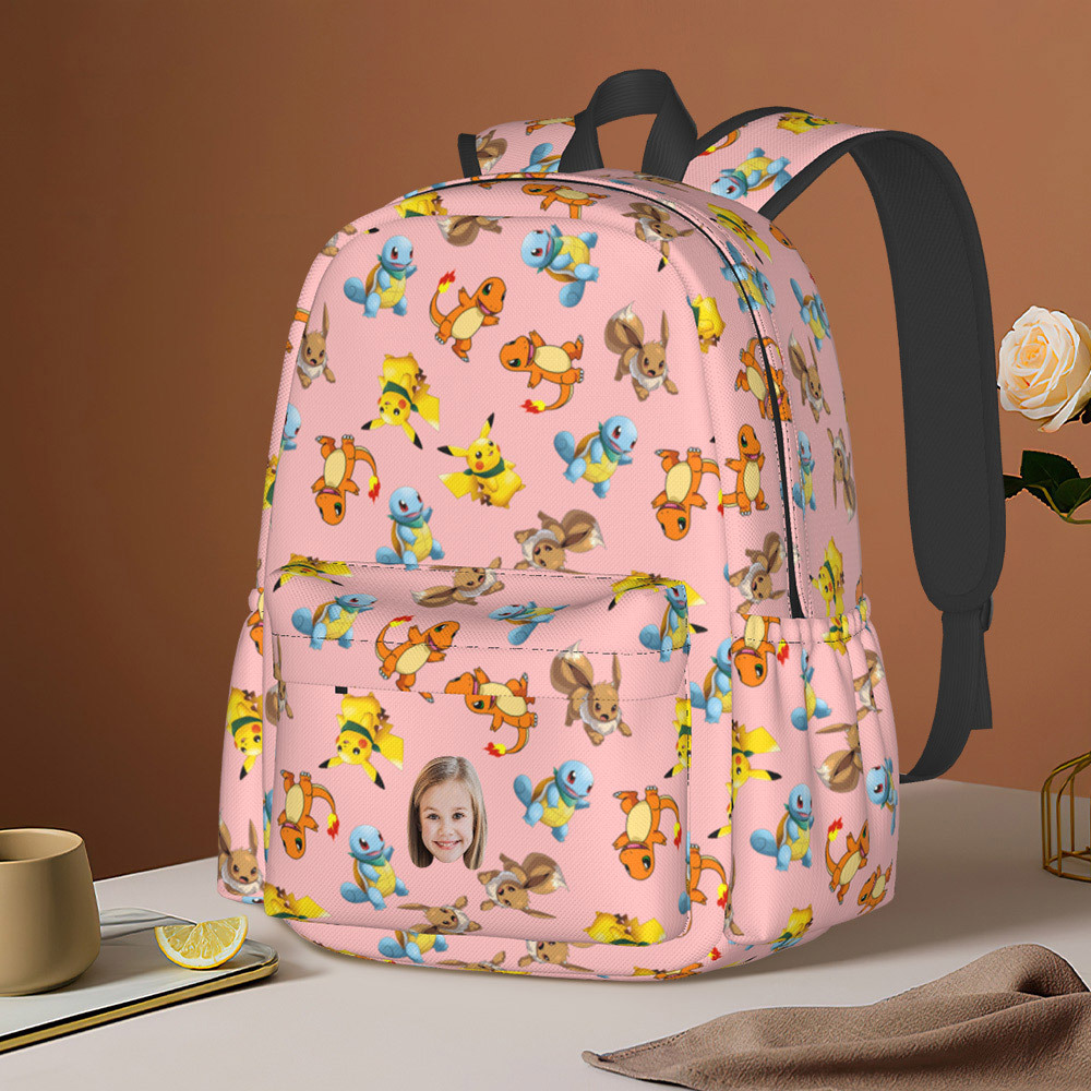 Pokemon Backpack Pink Pikachu Waterproof Backpack