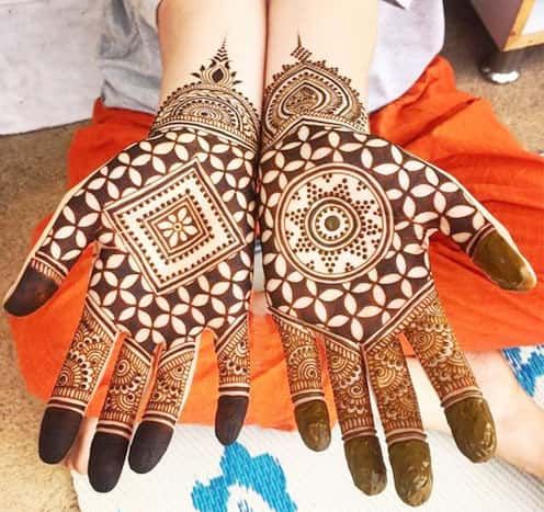 Mehndi Design, Geometric Mehndi Designs, Modern Geometric Mehndi Design