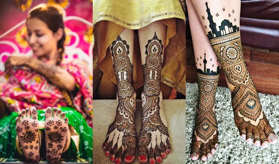 Leg Mehndi Design，Wedding Leg Mehndi Design