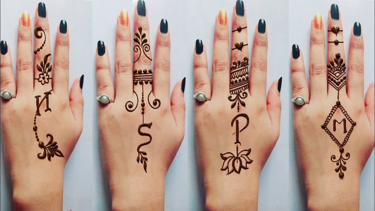 Simple Name Mehndi Design