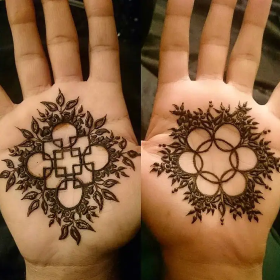 geometric shapes Stylish Front Hand Mehndi Design