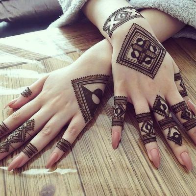 Mehndi Design, Geometric Mehndi Designs, Modern Geometric Mehndi Design